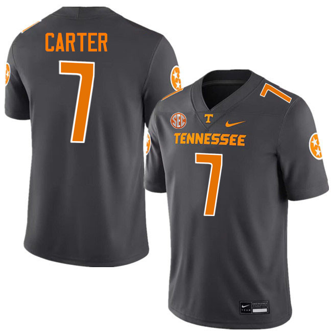 Arion Carter Tennessee Jersey,Tennessee Volunteers #7 Arion Carter College Jersey,Uniforms-SmokeGrey